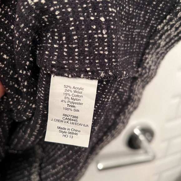 Jcrew 00 black and white boucle knit work skater dress - Picture 2 of 4